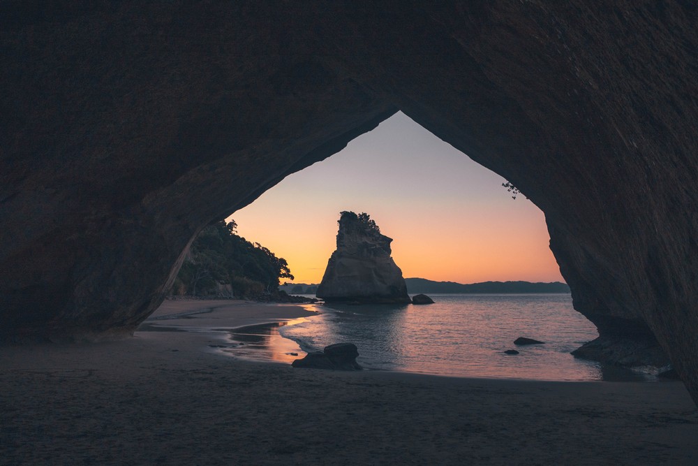 Cathedral rock, New Zealand